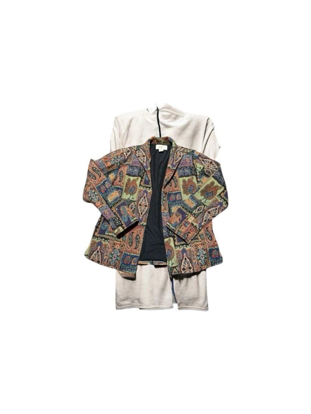 Vintage ANII Jacket Womens Tapestry Multicolor Cotton Elephant Y2K 90s VTG